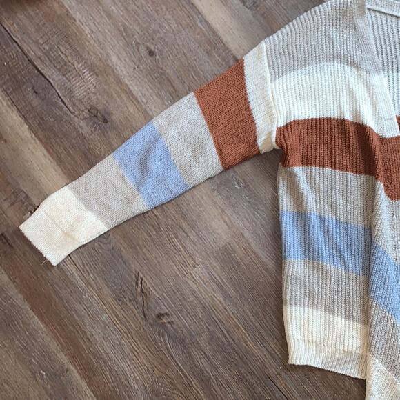 Wishlist Striped Open Knit Cardigan Sweater Sz S/M - Picture 4 of 7